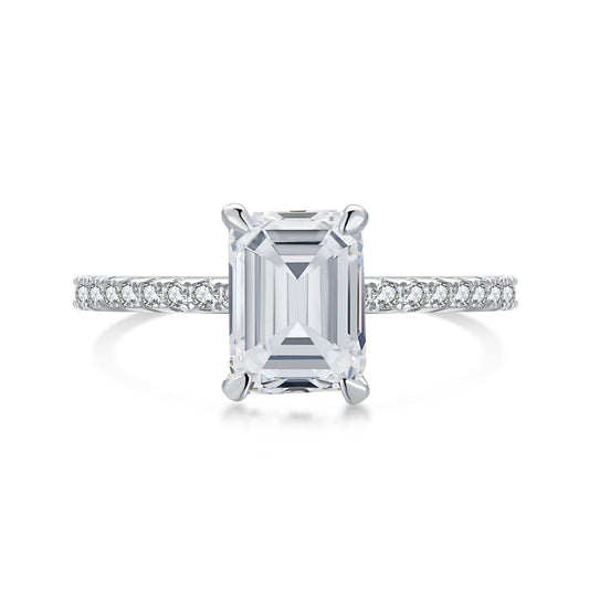 [Shinejoy Jewelry]2.0 Carat Scintillating Ornate Radiant Cut Party Ring