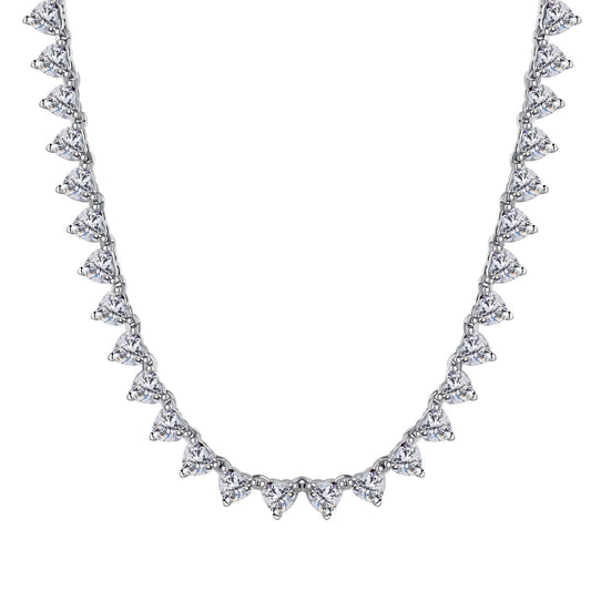 [Shinejoy Jewelry]Ornate Heart Cut Tennis Necklace