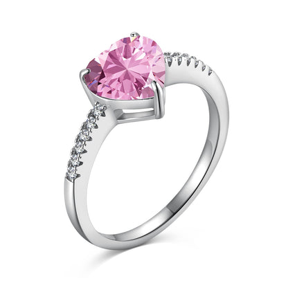 [Shinejoy Jewelry]2.0 Carat Dazzling Lustrous Heart Cut Lover Ring