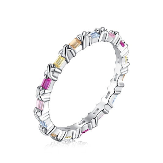 [Shinejoy Jewelry]Charming Colorful Round Cut Daily Ring