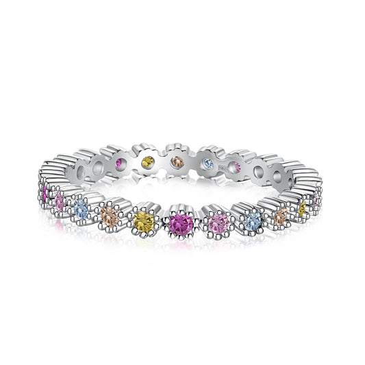 [Shinejoy Jewelry]Exquisite Colorful Round Cut Party Ring
