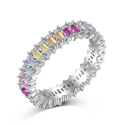 [Shinejoy Jewelry]Splashy Ornate Emerald Cut Cocktail Ring