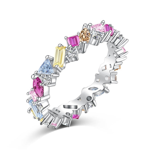 [Shinejoy Jewelry]Dazzling Polychromatic Multi cut Daily Ring