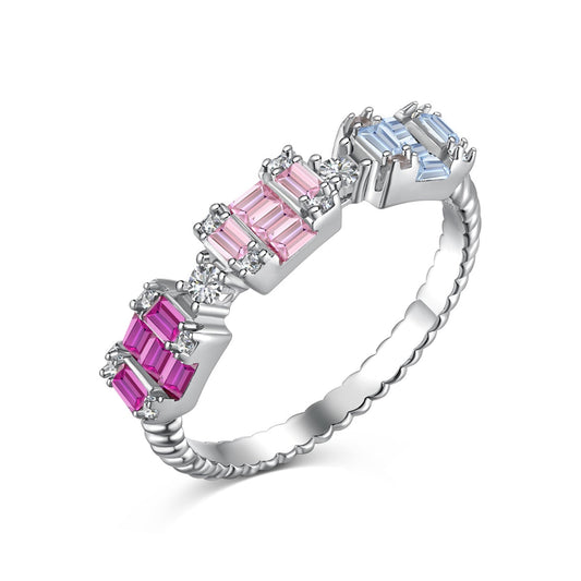 [Shinejoy Jewelry]Unique Colorful Emerald Cut Party Ring
