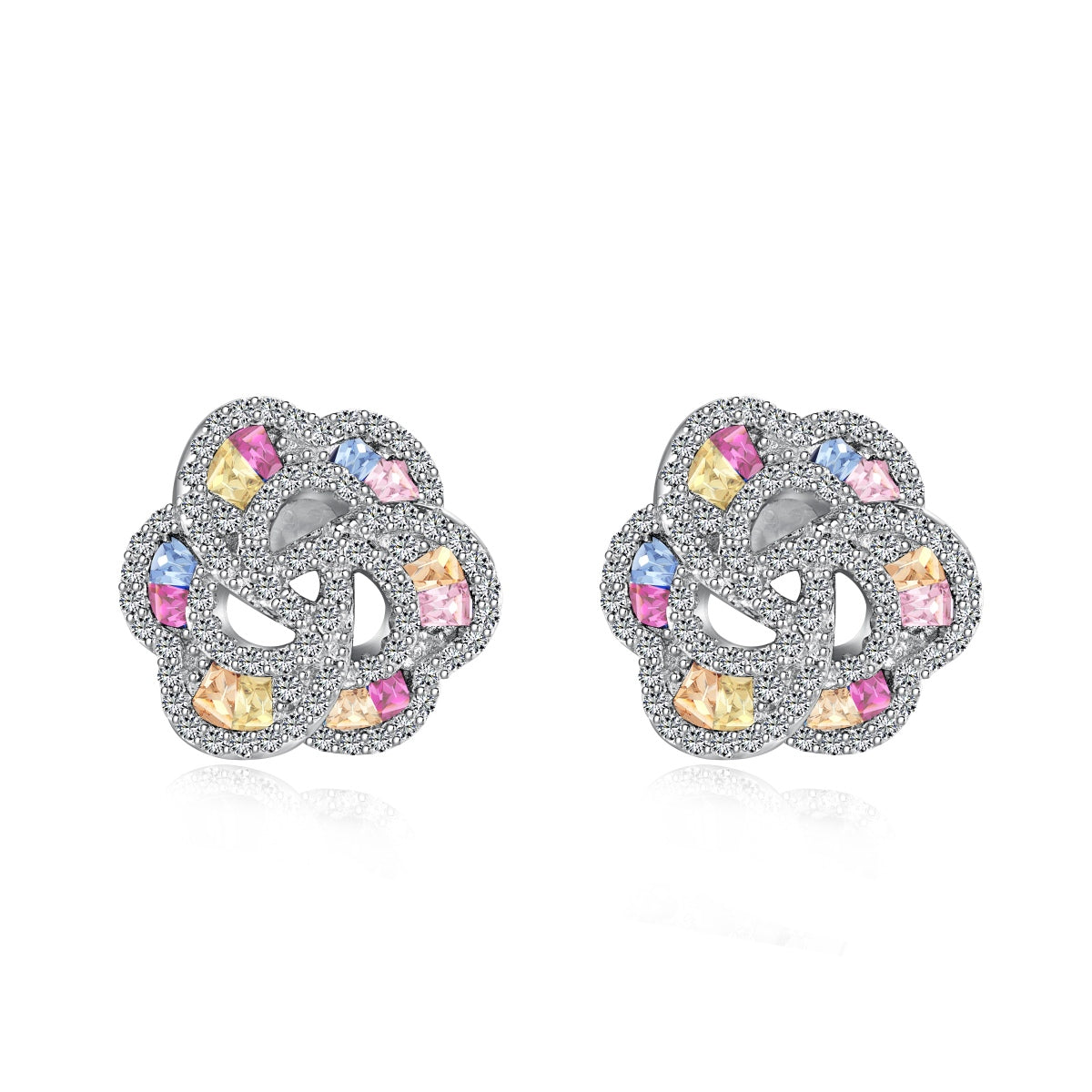 [Shinejoy Jewelry]Exquisite Flower Shape Daily Earrings