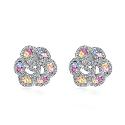[Shinejoy Jewelry]Exquisite Flower Shape Daily Earrings