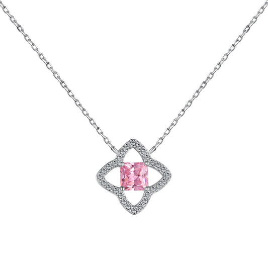 [Shinejoy Jewelry]Exquisite Flower Shape Princess Cut Necklace