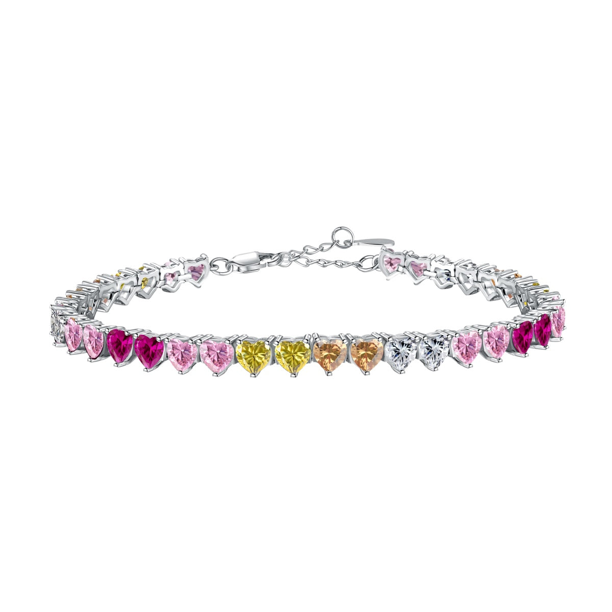 [Shinejoy Jewelry]Luxurious Colorful Romantic Heart Shape Lover Bracelet