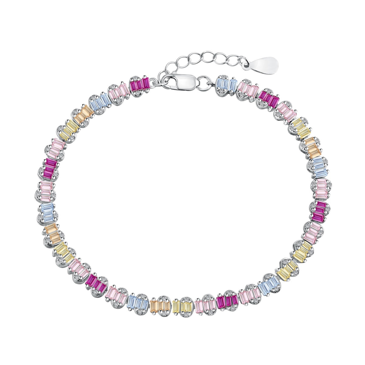 [Shinejoy Jewelry]Delicate Colorful Emerald Cut Party Bracelet