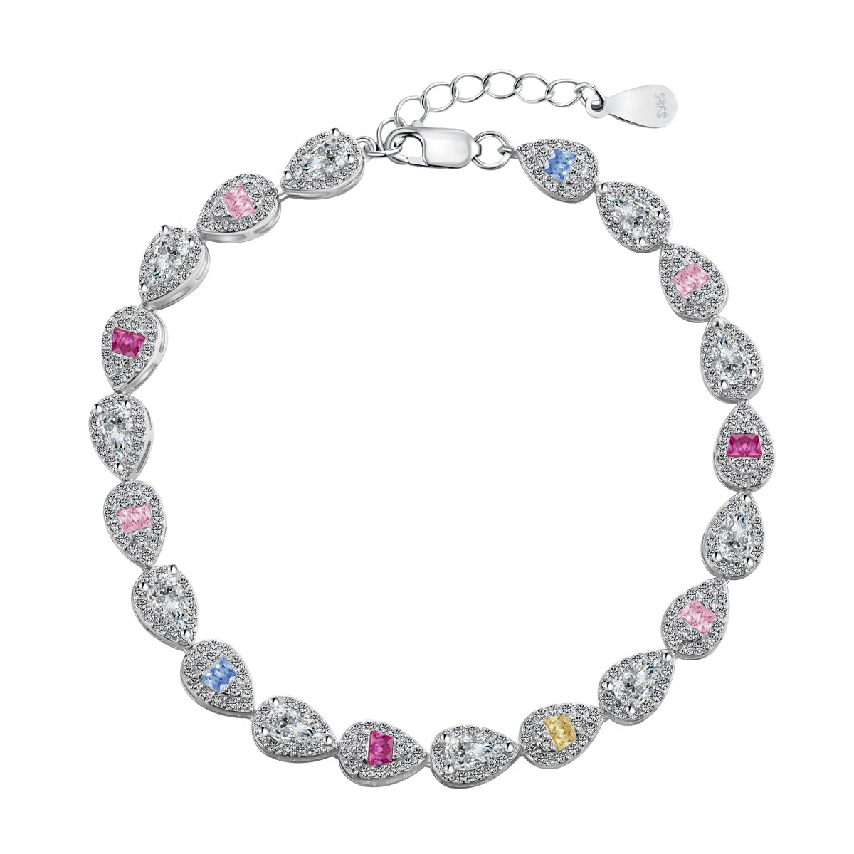 [Shinejoy Jewelry]0.25 Carat Radiant Water Drop Shape Daily Bracelet