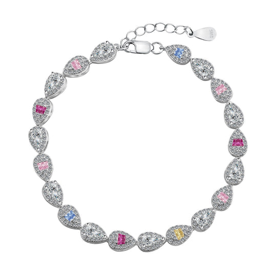[Shinejoy Jewelry]0.25 Carat Radiant Water Drop Shape Daily Bracelet