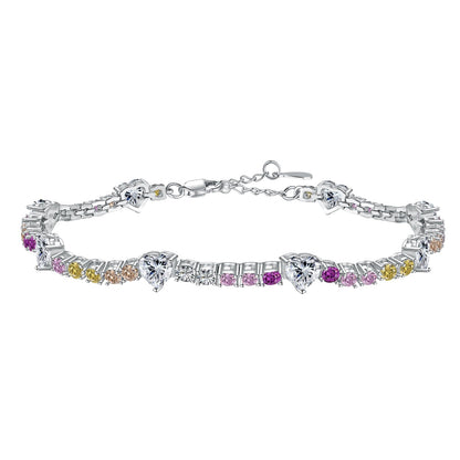 [Shinejoy Jewelry]Romantic Heart Shape Round Cut Lover Bracelet