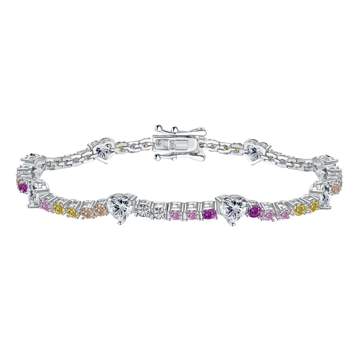 [Shinejoy Jewelry]Romantic Heart Shape Round Cut Lover Bracelet