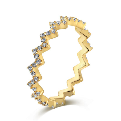 [Shinejoy Jewelry]Delicate Enchanting Wave Shape Daily Ring