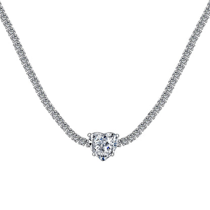 [Shinejoy Jewelry]2.0 Carat Sparkling Tennis Heart Cut Necklace