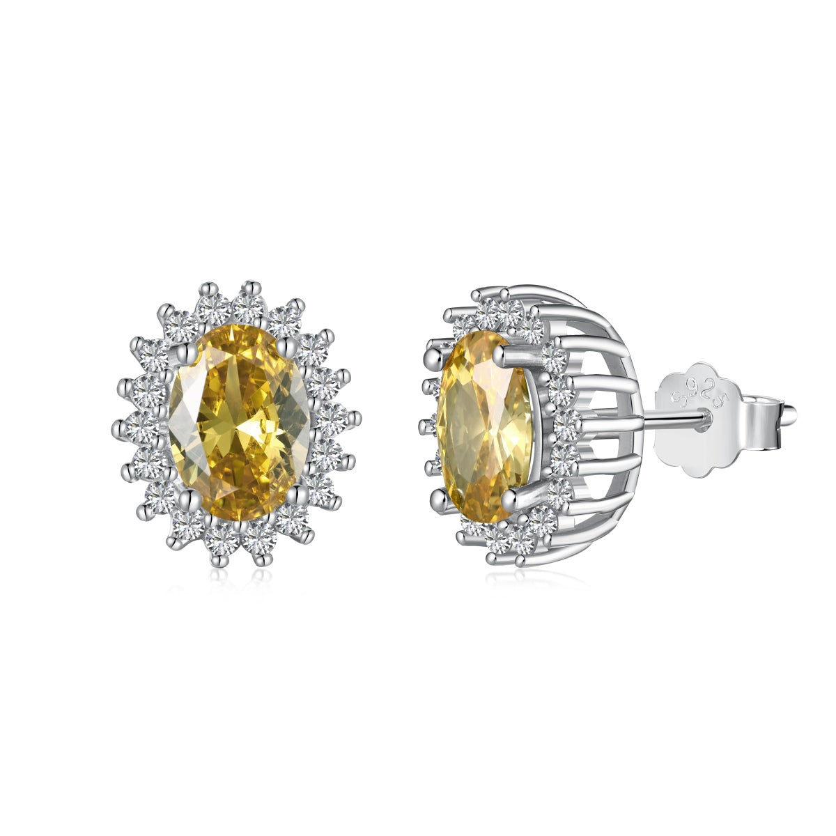 [Shinejoy Jewelry]Delicate Radiant Oval Cut Daily Earrings