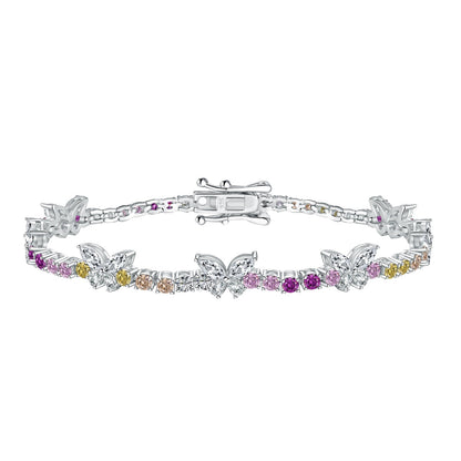 [Shinejoy Jewelry]Ornate Colorful Butterfly Shape Round Cut Daily Bracelet