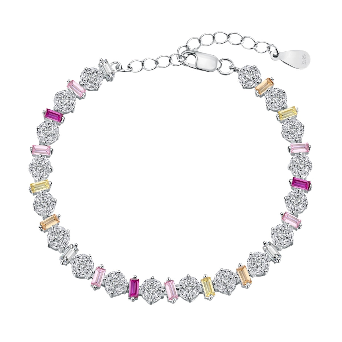 [Shinejoy Jewelry]Radiant Colorful Round Shape Daily Bracelet
