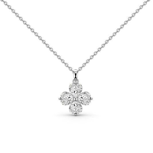 [Shinejoy Jewelry]Heart-Shaped Four-Leaf Clover Bead Necklace