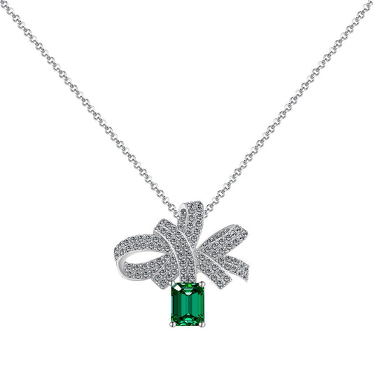 [Shinejoy Jewelry]Luxurious Flower Shape Emerald Cut Necklace
