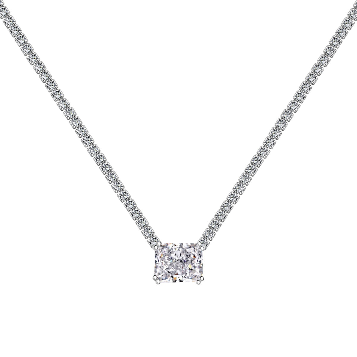[Shinejoy Jewelry]4.0 Carat Elegant Radiant Cut Necklace