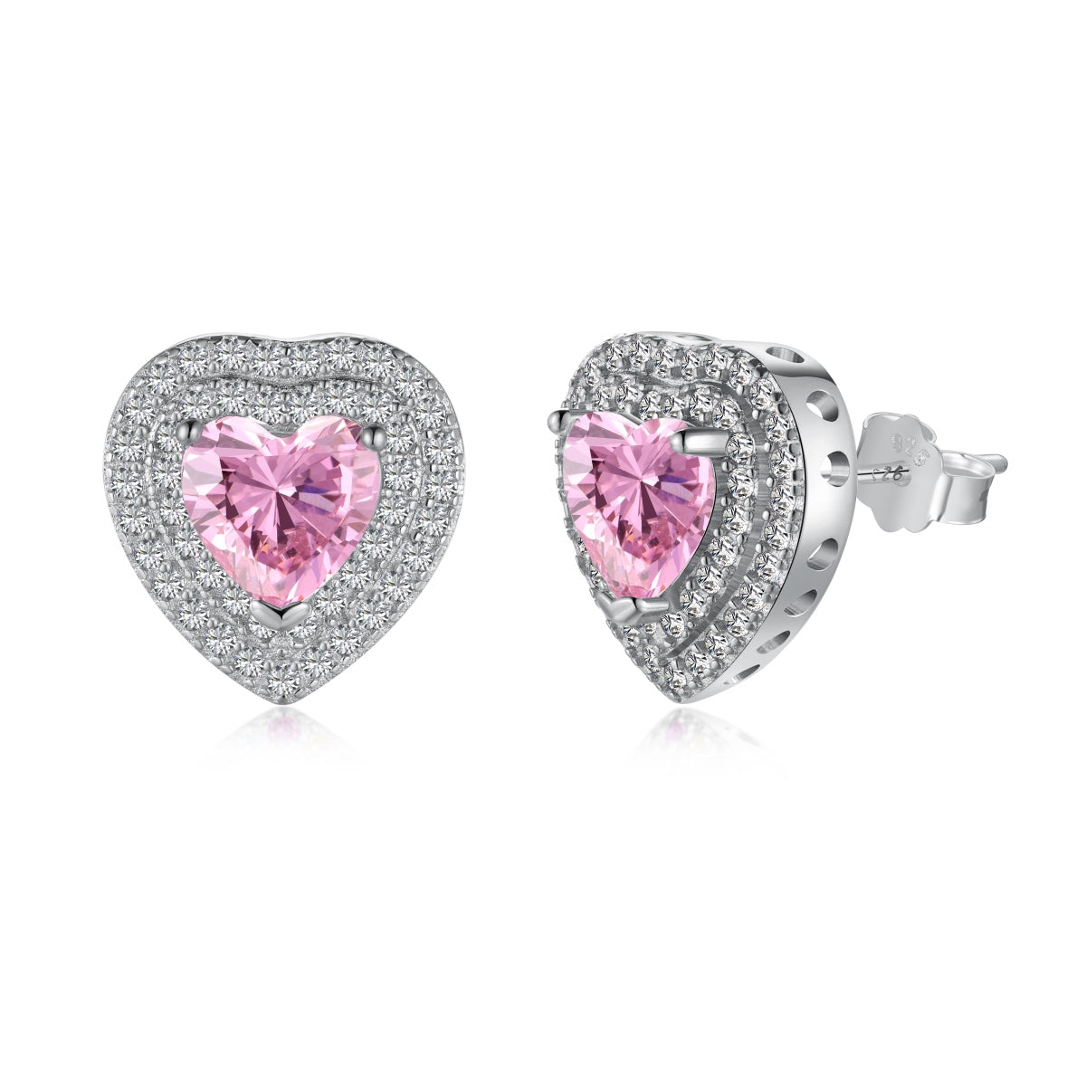 [Shinejoy Jewelry]Dazzling Heart Shape Lover Earrings