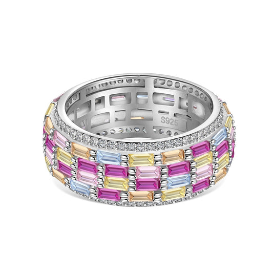 [Shinejoy Jewelry]Radiant Colorful Radiant Cut Daily Ring