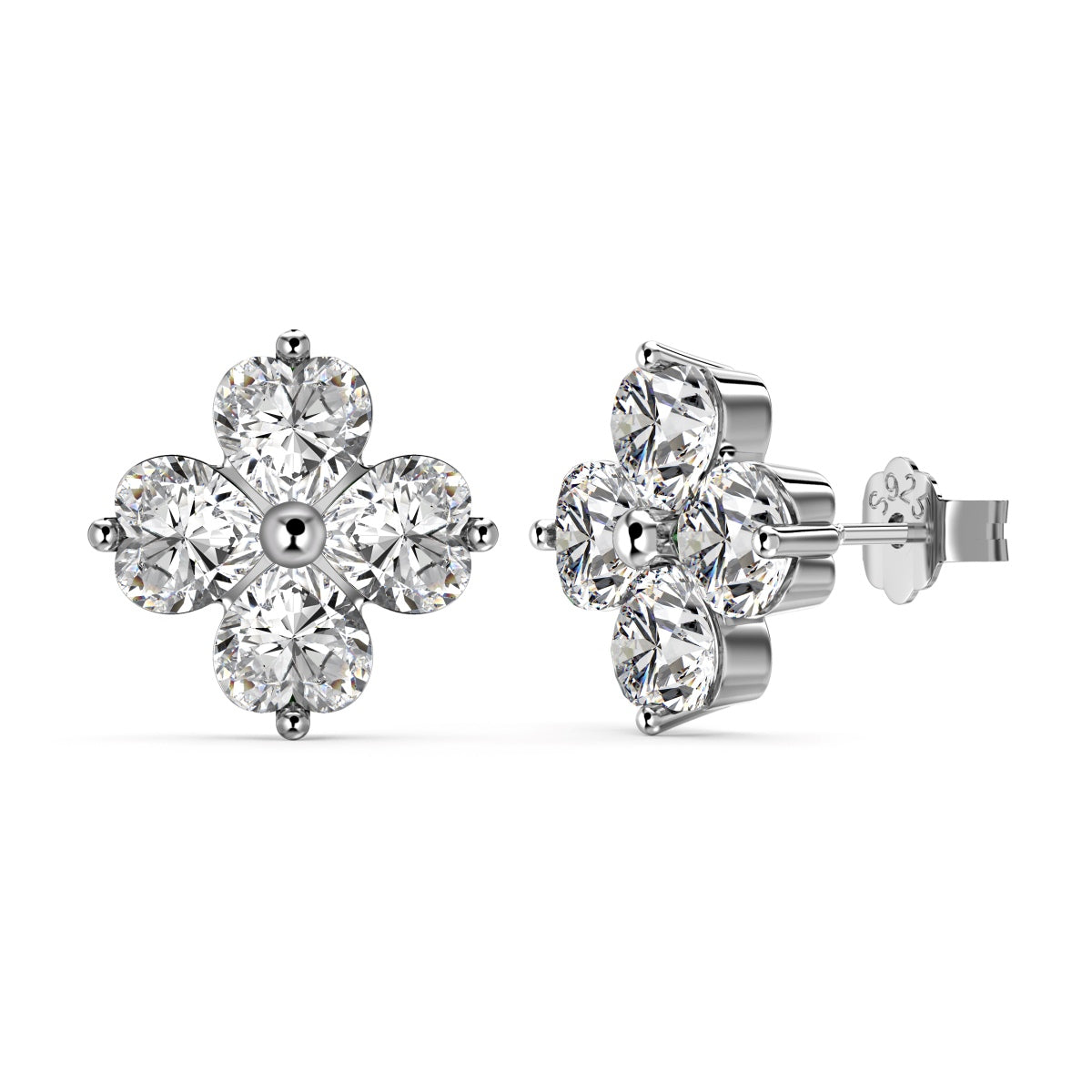 [Shinejoy Jewelry]Four-Leaf Clover Ball Earrings
