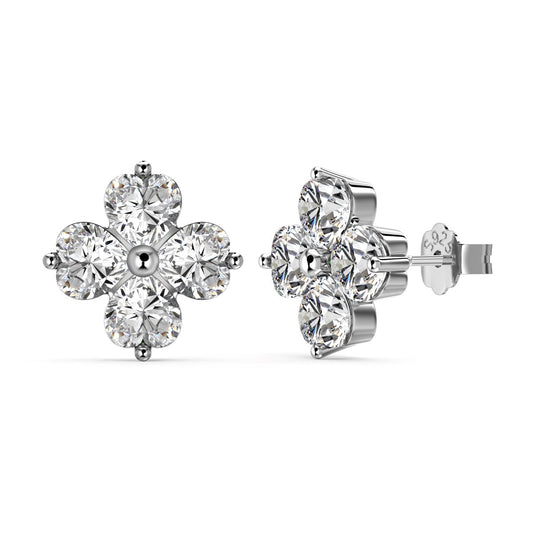 [Shinejoy Jewelry]Four-Leaf Clover Ball Earrings
