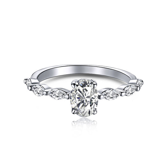[Shinejoy Jewelry]0.75 Carat Luxurious Vibrant Elongated Cushion Cut Daily Ring