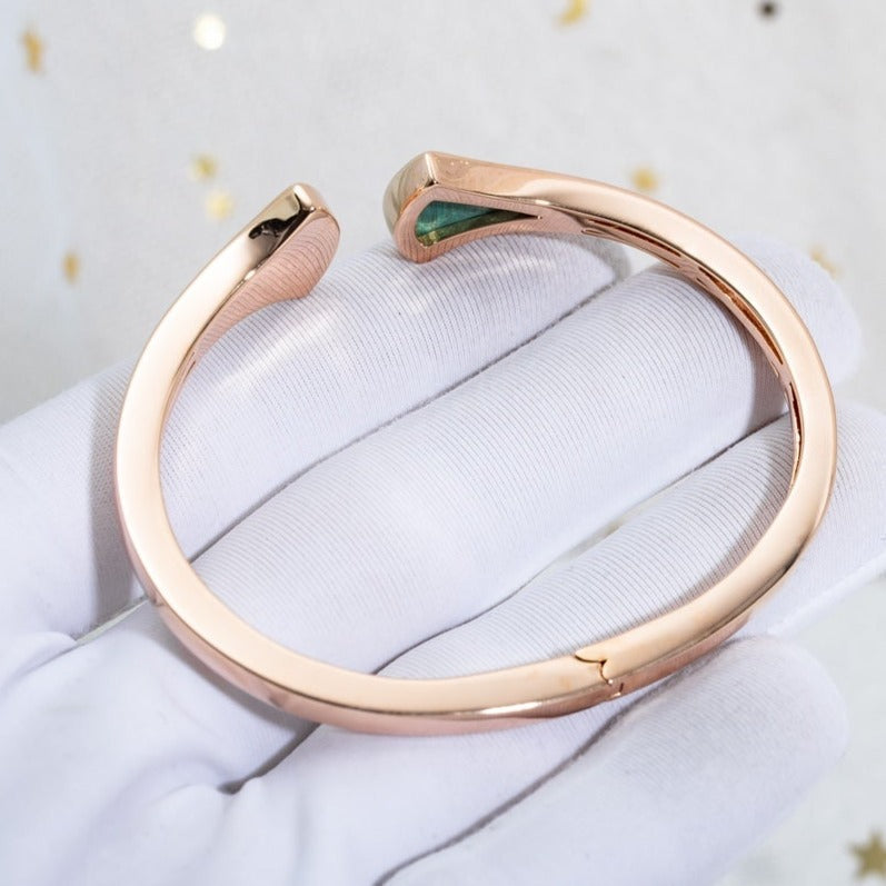 [⭐Shinejoy]DREAM BRACELET OPEN MALACHITE PINK GOLD