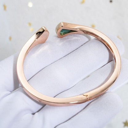 [⭐Shinejoy]DREAM BRACELET OPEN MALACHITE PINK GOLD