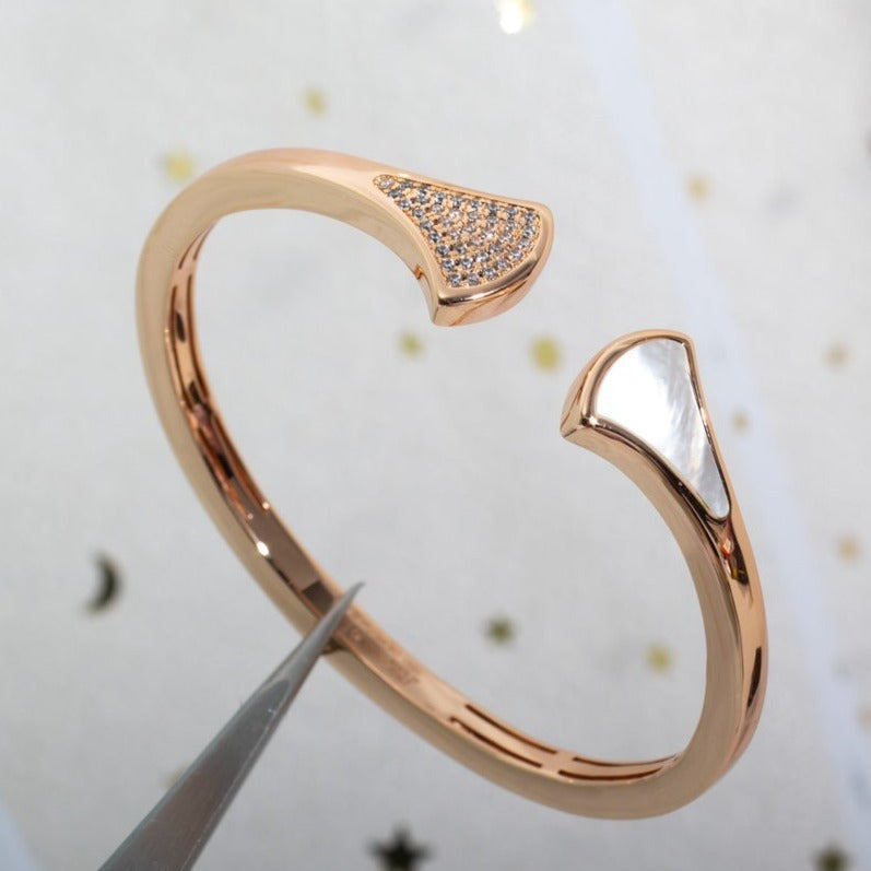 [⭐Shinejoy]DREAM BRACELET OPEN PINK GOLD MOP DIAMOND