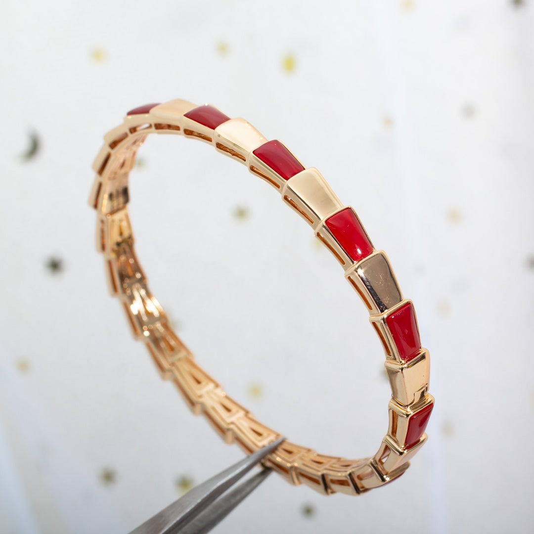 [⭐Shinejoy]SERPENTI BRACELET PINK GOLD RUBELLITE