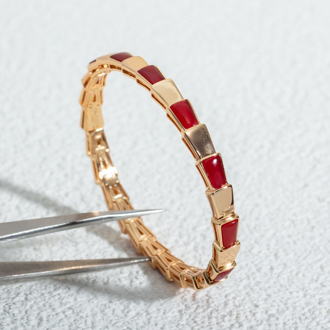 [⭐Shinejoy]SERPENTI BRACELET PINK GOLD RUBELLITE