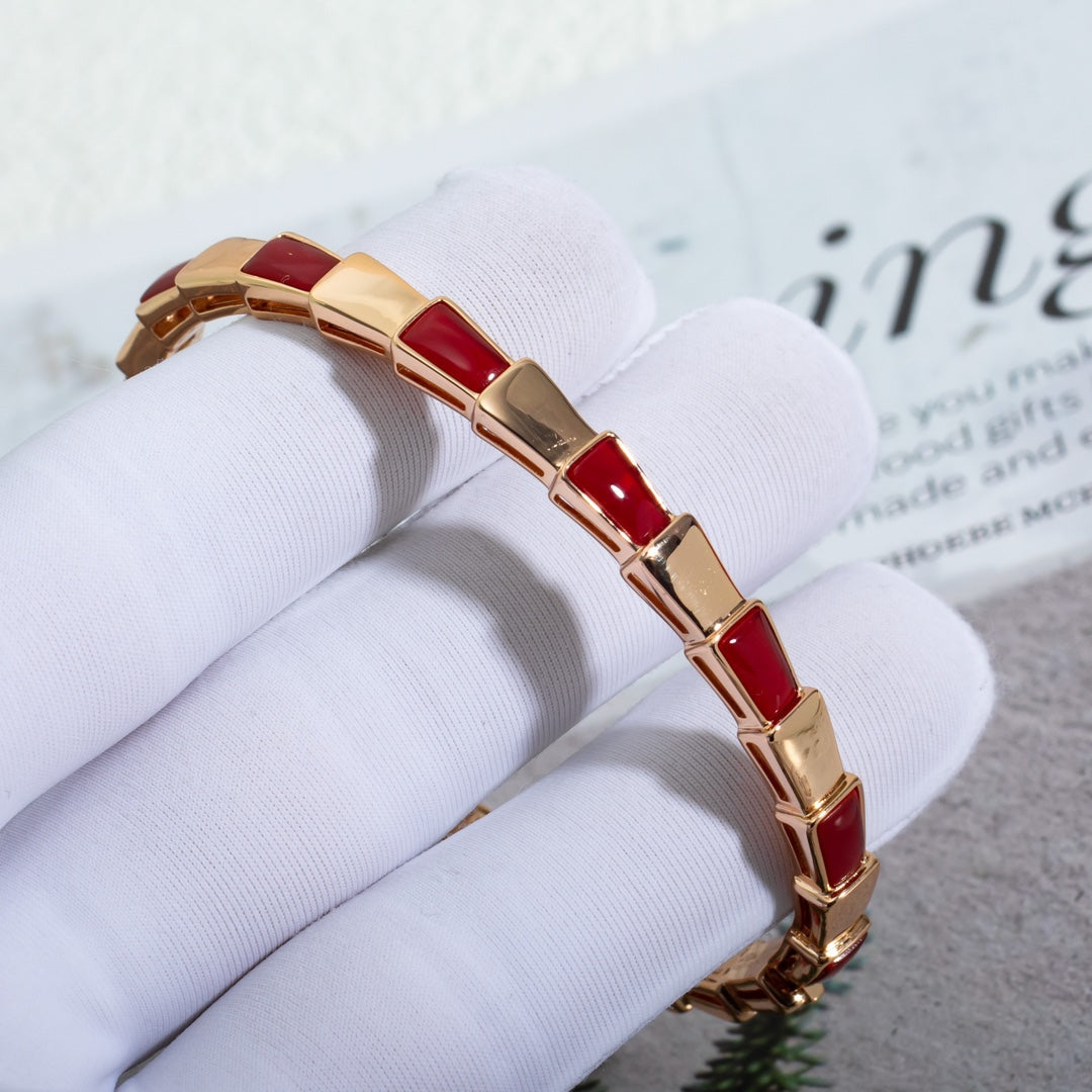 [⭐Shinejoy]SERPENTI BRACELET PINK GOLD RUBELLITE