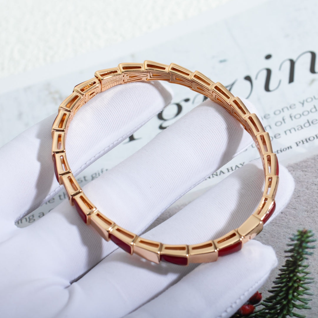 [⭐Shinejoy]SERPENTI BRACELET PINK GOLD RUBELLITE