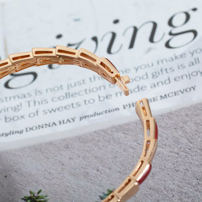 [⭐Shinejoy]SERPENTI BRACELET PINK GOLD RUBELLITE