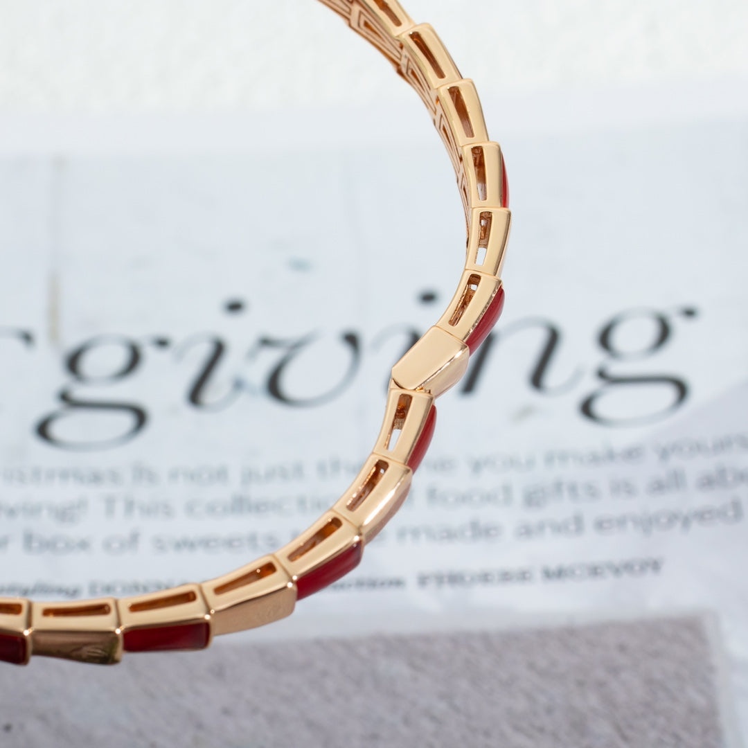 [⭐Shinejoy]SERPENTI BRACELET PINK GOLD RUBELLITE