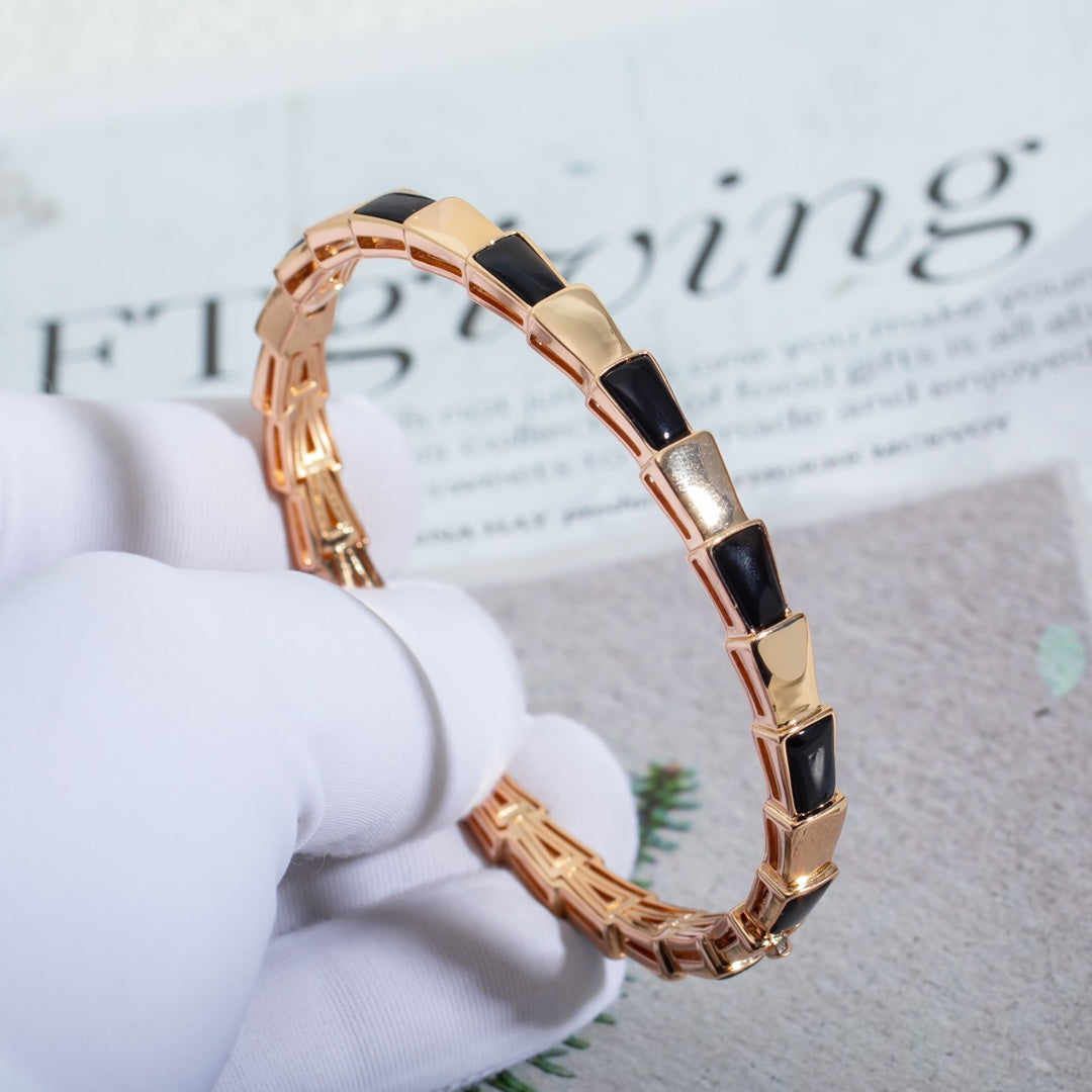 [⭐Shinejoy]SERPENTI BRACELET PINK GOLD ONYX