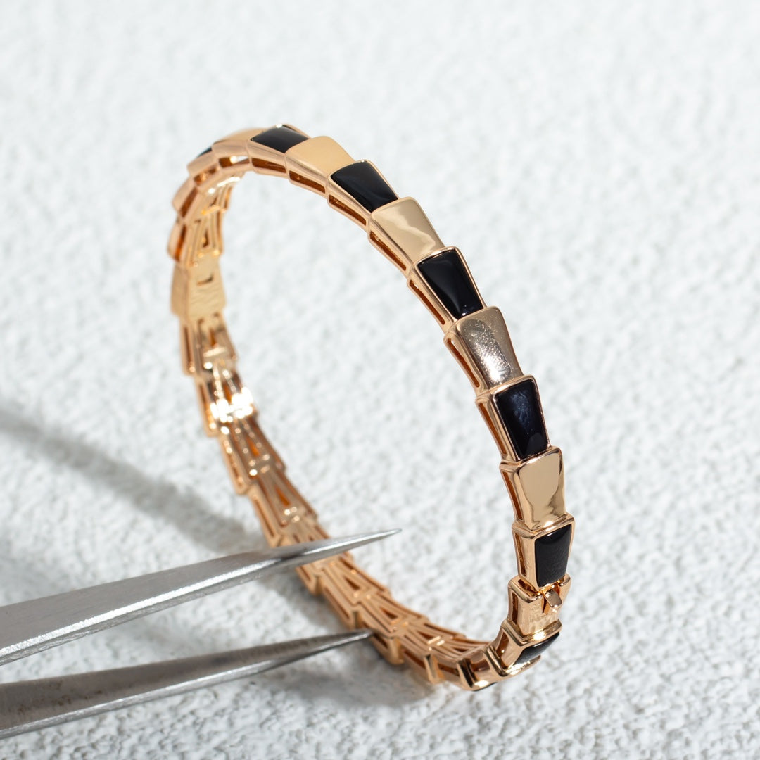 [⭐Shinejoy]SERPENTI BRACELET PINK GOLD ONYX