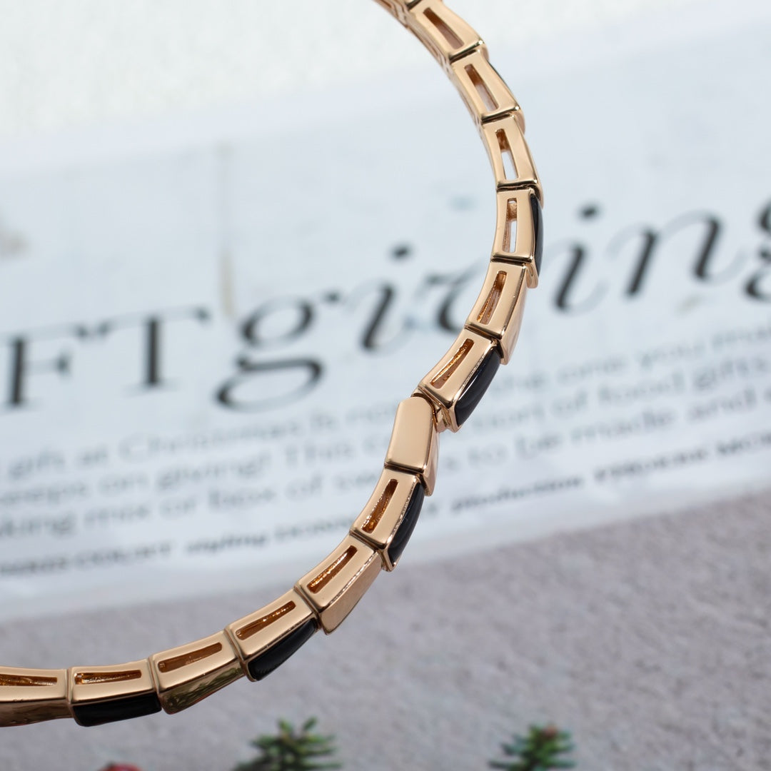 [⭐Shinejoy]SERPENTI BRACELET PINK GOLD ONYX