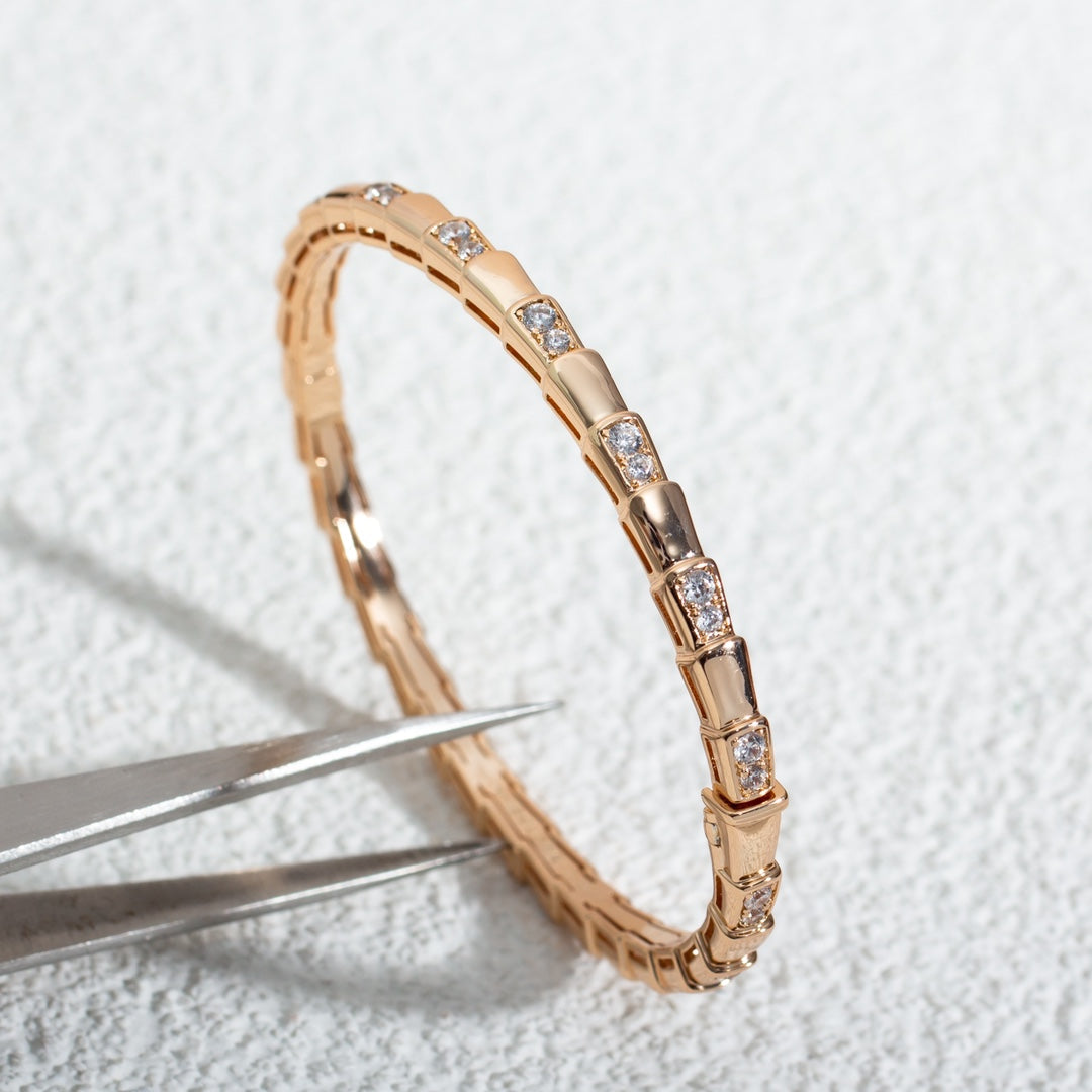 [⭐Shinejoy]SERPENTI BRACELET PINK GOLD DIAMOND