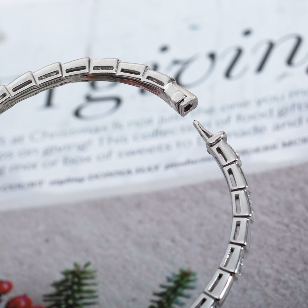 [⭐Shinejoy]SERPENTI BRACELET SILVER DIAMOND