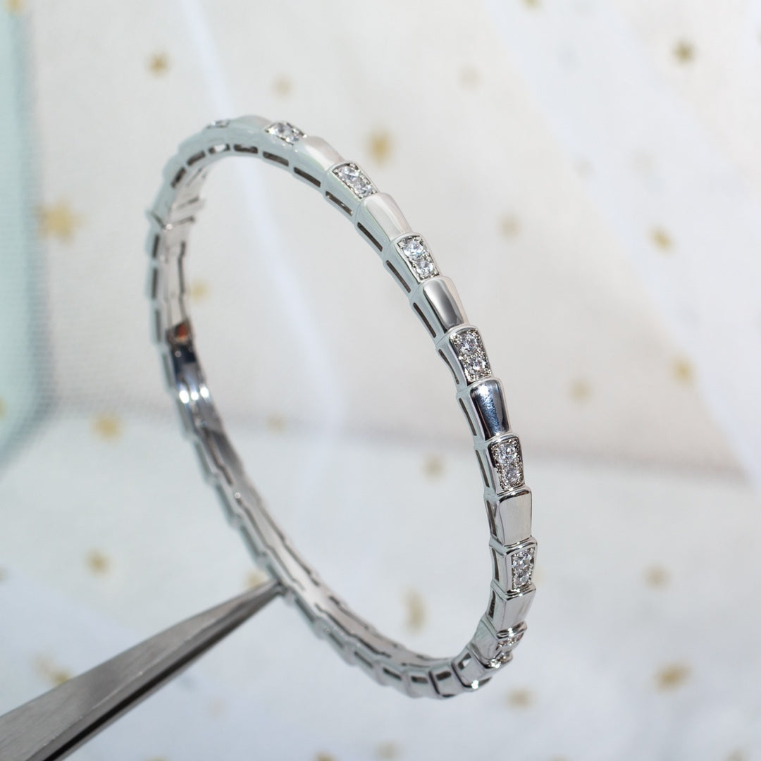 [⭐Shinejoy]SERPENTI BRACELET SILVER DIAMOND