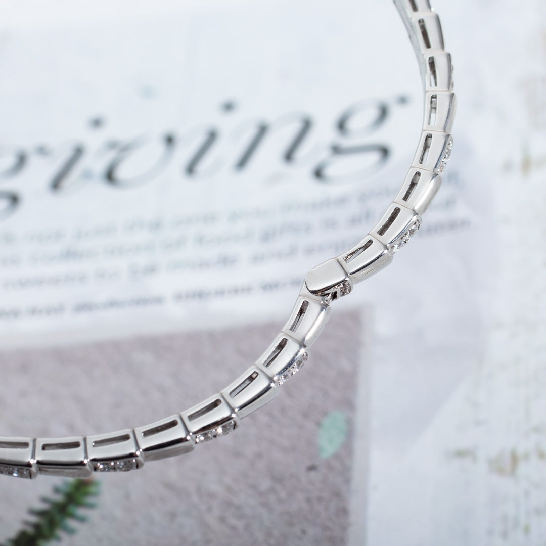 [⭐Shinejoy]SERPENTI BRACELET SILVER DIAMOND