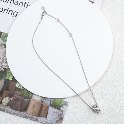 [⭐Shinejoy]PARENTESI NECKLACE SILVER DIAMOND