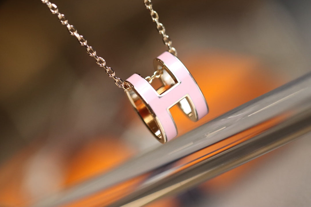 [Shinejoy]POP H PEDANT PINK GOLD