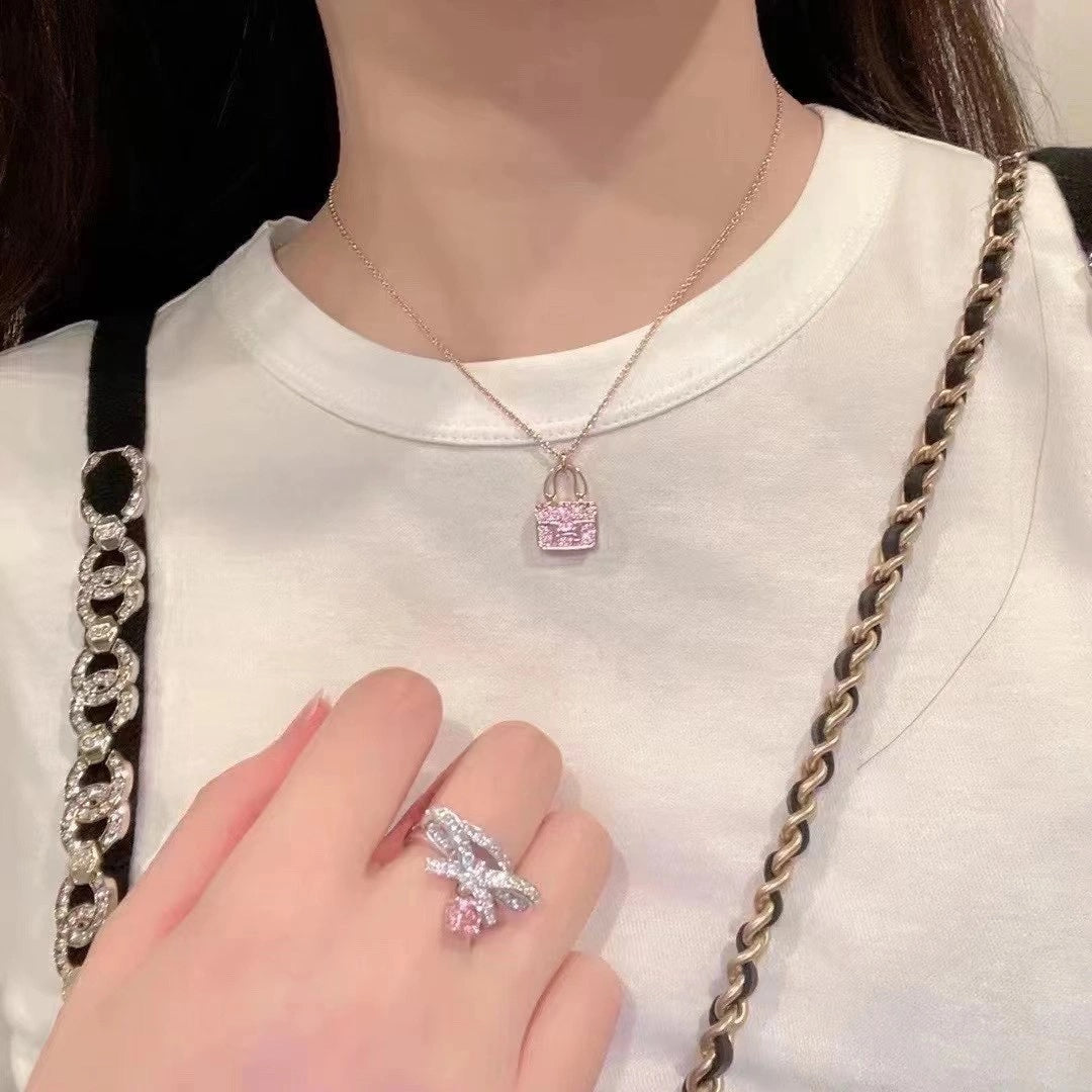 [Shinejoy]CONSTANCE PEDANT PURPLE DIAMOND NECKLACE