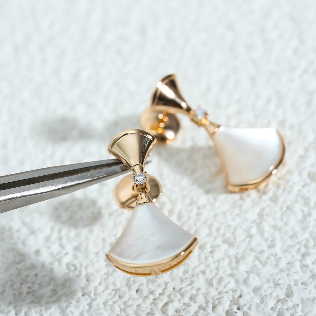 [⭐Shinejoy]DREAM MOP PINK GOLD EARRINGS